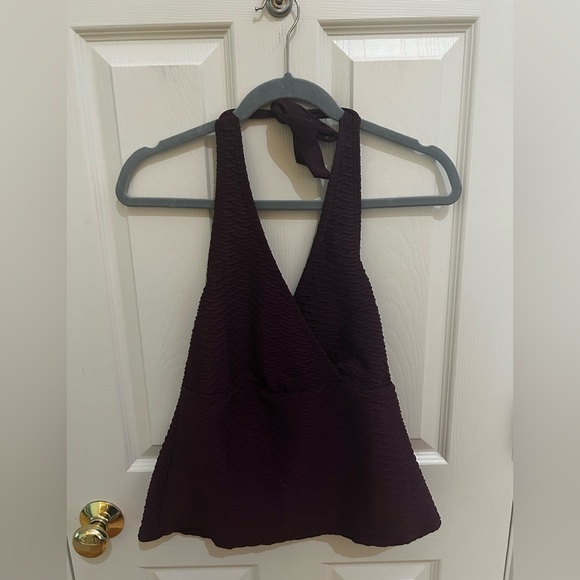 NWT Lands' End Deep Purple Swim Top - Picture 1 of 5